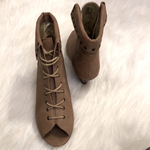 Rampage Open Toe, Lace Up Ankle Booties - Picture 2 of 9